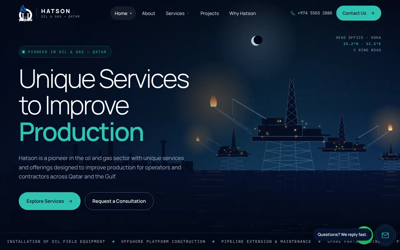 Hatson Qatar home page