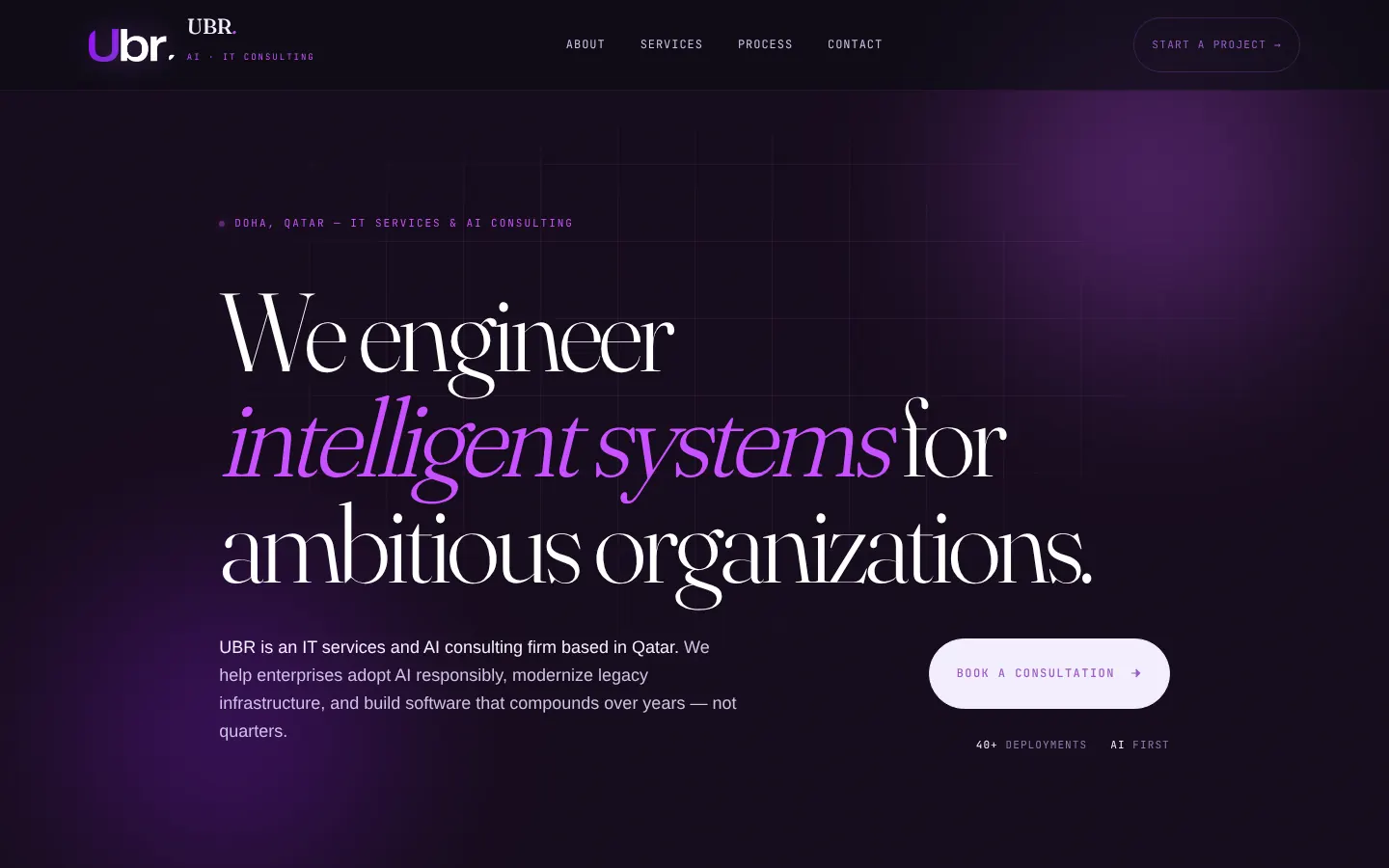 UBR home page